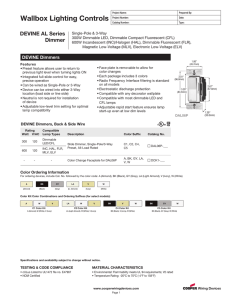 Wallbox Lighting Controls DEVINE AL Series Dimmer