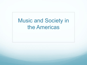 Music and Society in the Americas