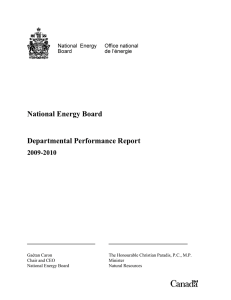 National Energy Board Departmental Performance Report 2009-2010