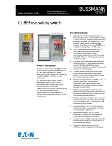 BUSSMANN CUBEFuse safety switch SERIES Technical data 1156