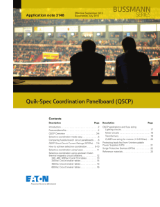 BUSSMANN Quik-Spec Coordination Panelboard (QSCP) SERIES Application note 3148