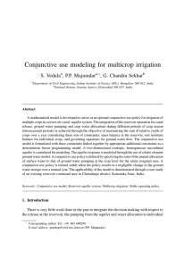 Conjunctive use modeling for multicrop irrigation edula , , G. Chandra Sekhar
