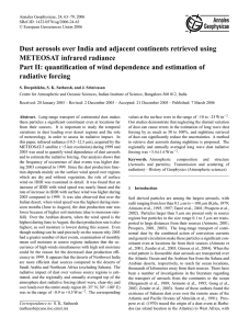Dust aerosols over India and adjacent continents retrieved using