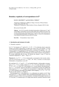 Boundary regularity of correspondences in C RASUL SHAFIKOV and KAUSHAL VERMA