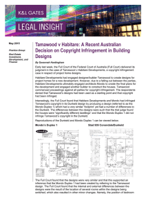 Tamawood v Habitare: A Recent Australian Designs