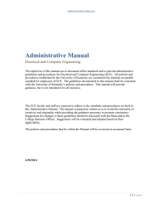 Administrative Manual Electrical and Computer Engineering
