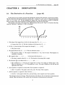 CHAPTER DERIVATIVES 2