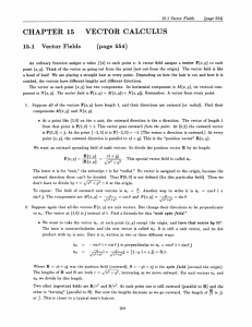 CHAPTER VECTOR  CALCULUS 15