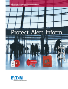 Protect. Alert. Inform. Life safety &amp; mass notification solutions Canadian Product Catalog