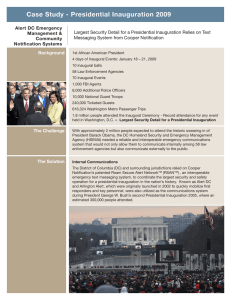Case Study - Presidential Inauguration 2009