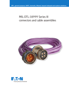 MIL-DTL-38999 Series III connectors and cable assemblies