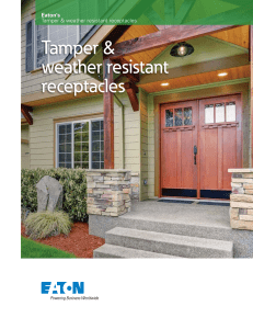 Tamper &amp; weather resistant receptacles Eaton's