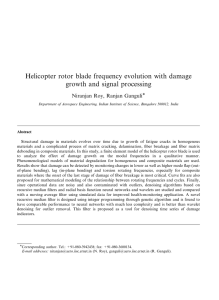 Helicopter rotor blade frequency evolution withdamage growthand signal processing ARTICLE IN PRESS