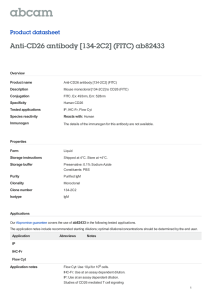 Anti-CD26 antibody [134-2C2] (FITC) ab82433 Product datasheet Overview Product name