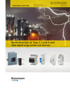 BUSSMANN North American UL Type 1, 2 and 4, and SERIES