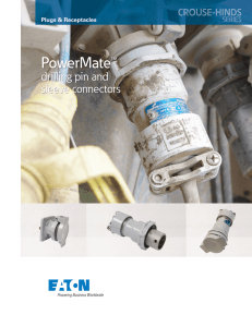 PowerMate™ drilling pin and sleeve connectors Plugs &amp; Receptacles