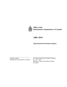 2009−2010 Office of the Information Commissioner of Canada