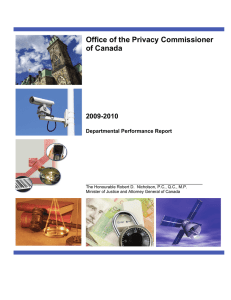 Office of the Privacy Commissioner of Canada  2009-2010