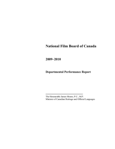 National Film Board of Canada 2009–2010 Departmental Performance Report