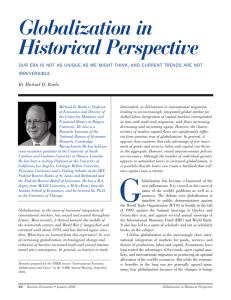 Globalization in Historical Perspective By Michael D. Bordo