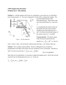 2.003 Engineering Dynamics Problem Set 6  with solution