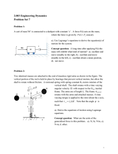 2.003 Engineering Dynamics Problem Set 7  