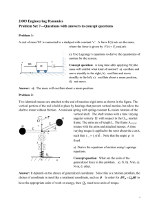 2.003 Engineering Dynamics Problem Set 7—Questions with answers to concept questions  