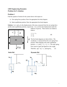 2.003 Engineering Dynamics Problem Set 9--Solution Problem 1