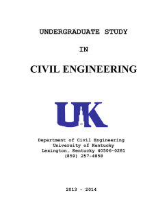 CIVIL ENGINEERING UNDERGRADUATE STUDY IN