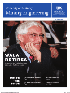 Mining Engineering WA L A R E T I R E S