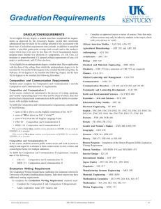 Graduation Requirements GRADUATION REQUIREMENTS