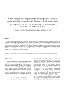 CFD analysis and experimental investigations towards