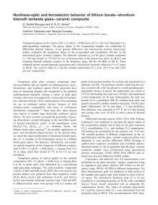 Nonlinear-optic and ferroelectric behavior of lithium borate–strontium bismuth tantalate glass–ceramic composite