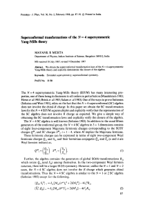 Superconformal transformations  of the  N  = ... Yang-Milis  theory