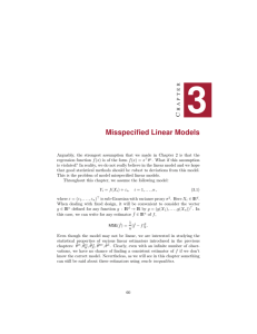 3 Misspecified Linear Models r e