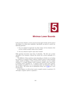 5 Minimax Lower Bounds r e