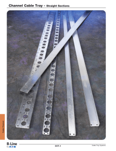 Channel Cable Tray - Straight Sections CCT-1 Channel