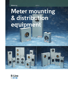 Meter mounting &amp; distribution equipment Metering