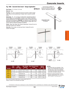 Fig. 109A - Concrete Deck Insert - Hanger Application