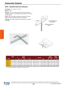 B3019 - Adjustable Metal Deck Ceiling Bolt