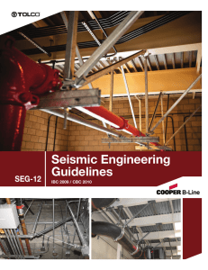 Seismic Engineering Guidelines SEG-12 IBC 2009 / CBC 2010