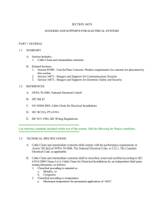 SECTION 16070 HANGERS AND SUPPORTS FOR ELECTRICAL SYSTEMS PART 1 GENERAL 1.1