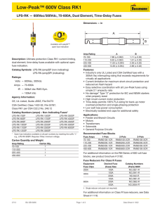 Low-Peak™ 600V Class RK1 Dimensions — in Description: