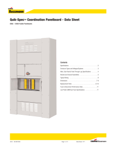 Quik-Spec Coordination Panelboard - Data Sheet ™ Contents