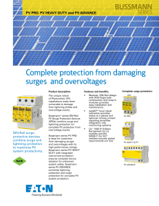 Complete protection from damaging surges  and overvoltages BUSSMANN SERIES