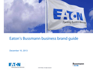 Eaton’s Bussmann business brand guide December 10, 2013