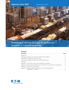 Developing an effective SCCR plan for facilities and Application Note 10367 Contents