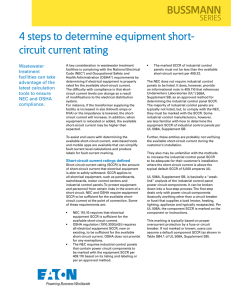 4 steps to determine equipment short- circuit current rating Wastewater