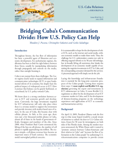 Bridging Cuba’s Communication Divide: How U.S. Policy Can Help U.S.-Cuba Relations