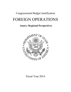 FOREIGN OPERATIONS  Congressional Budget Justification Fiscal Year 2014